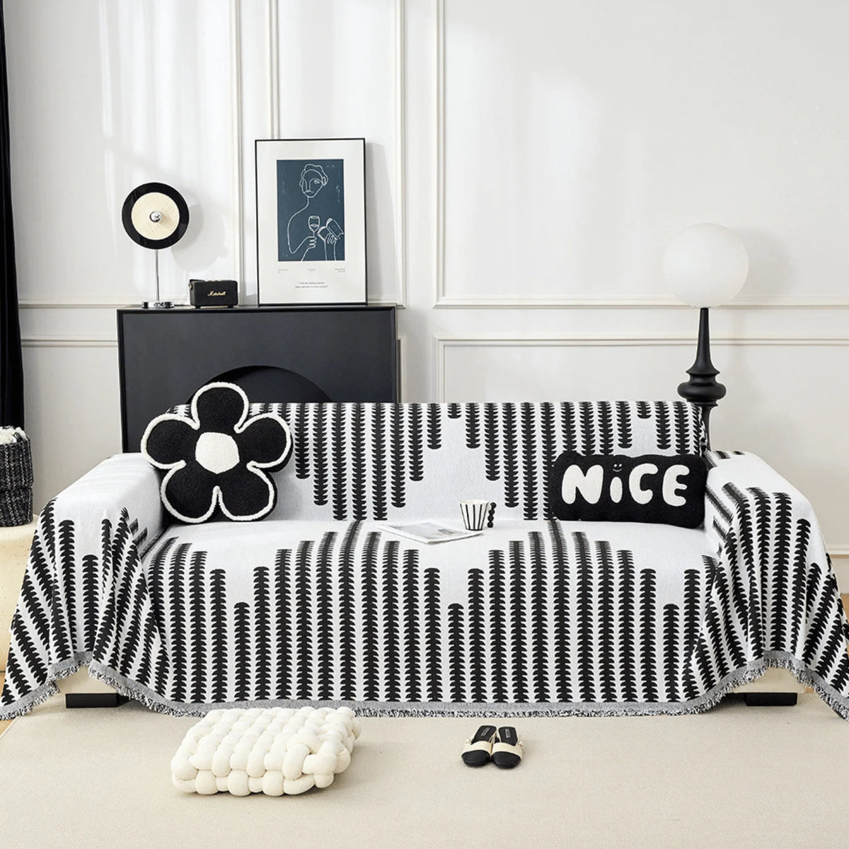 Sofa Cover Chenille Scratch-Resistant Reversible