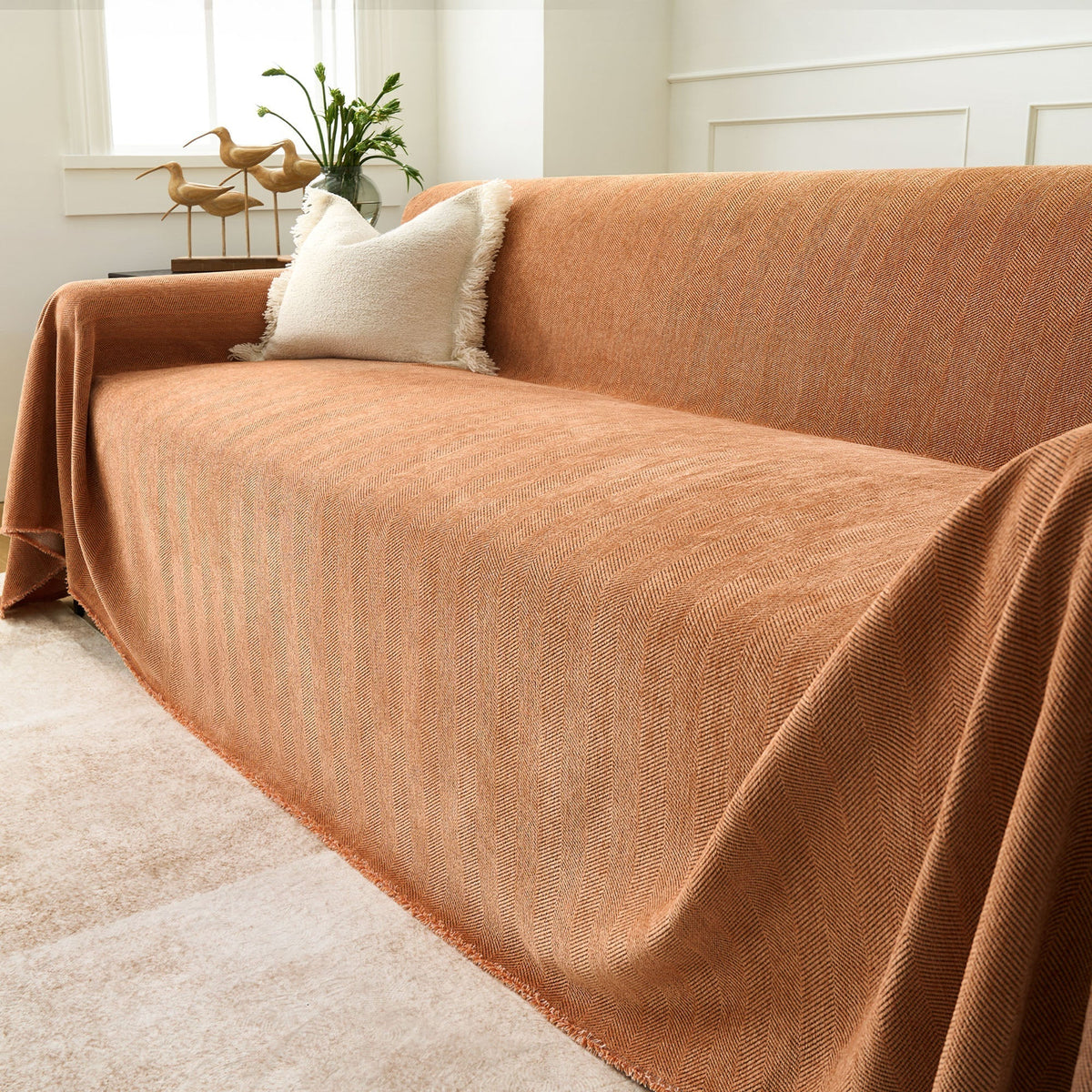Sofa Cover Herringbone Water-Repellent Machine-Washable