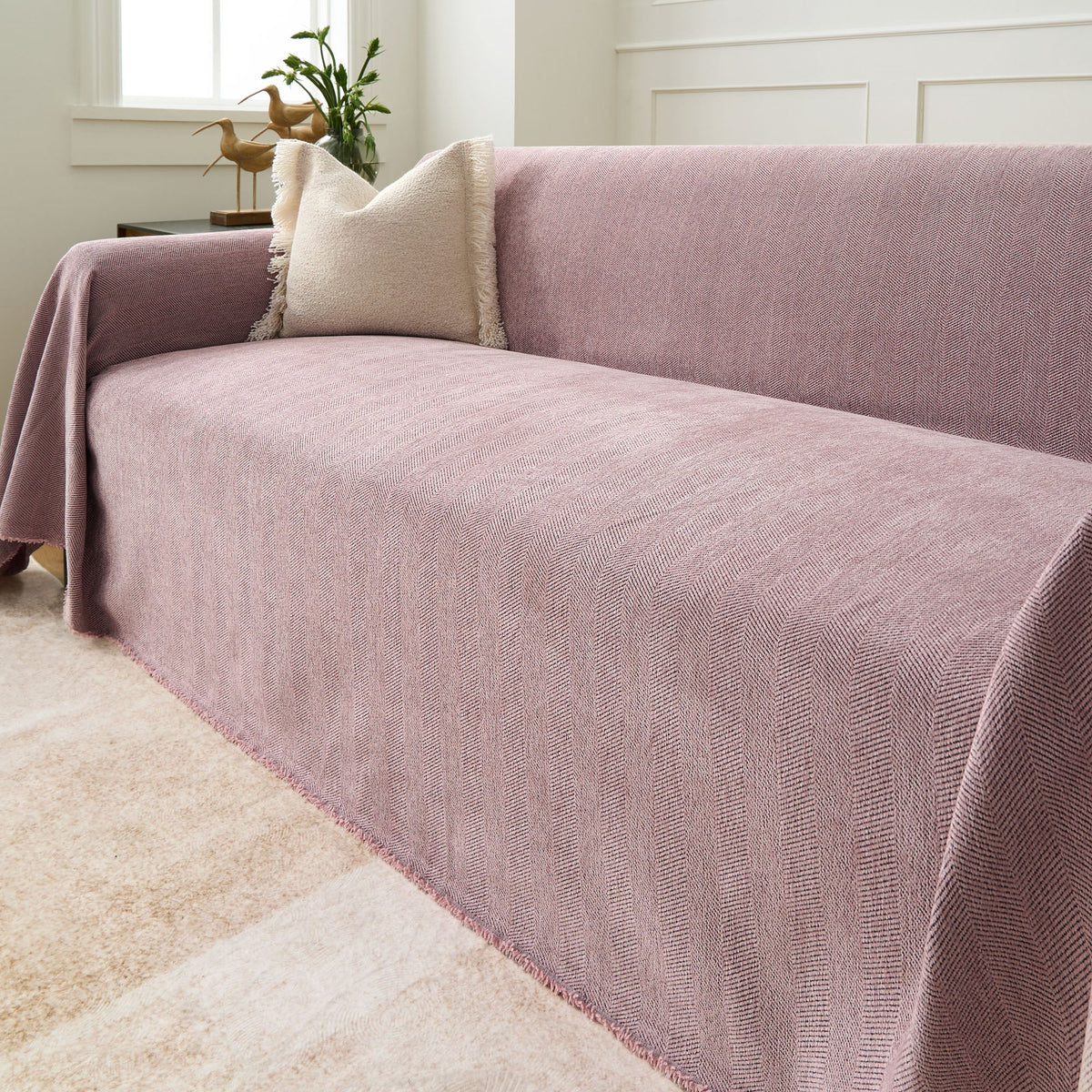 Sofa Cover Herringbone Water-Repellent Machine-Washable