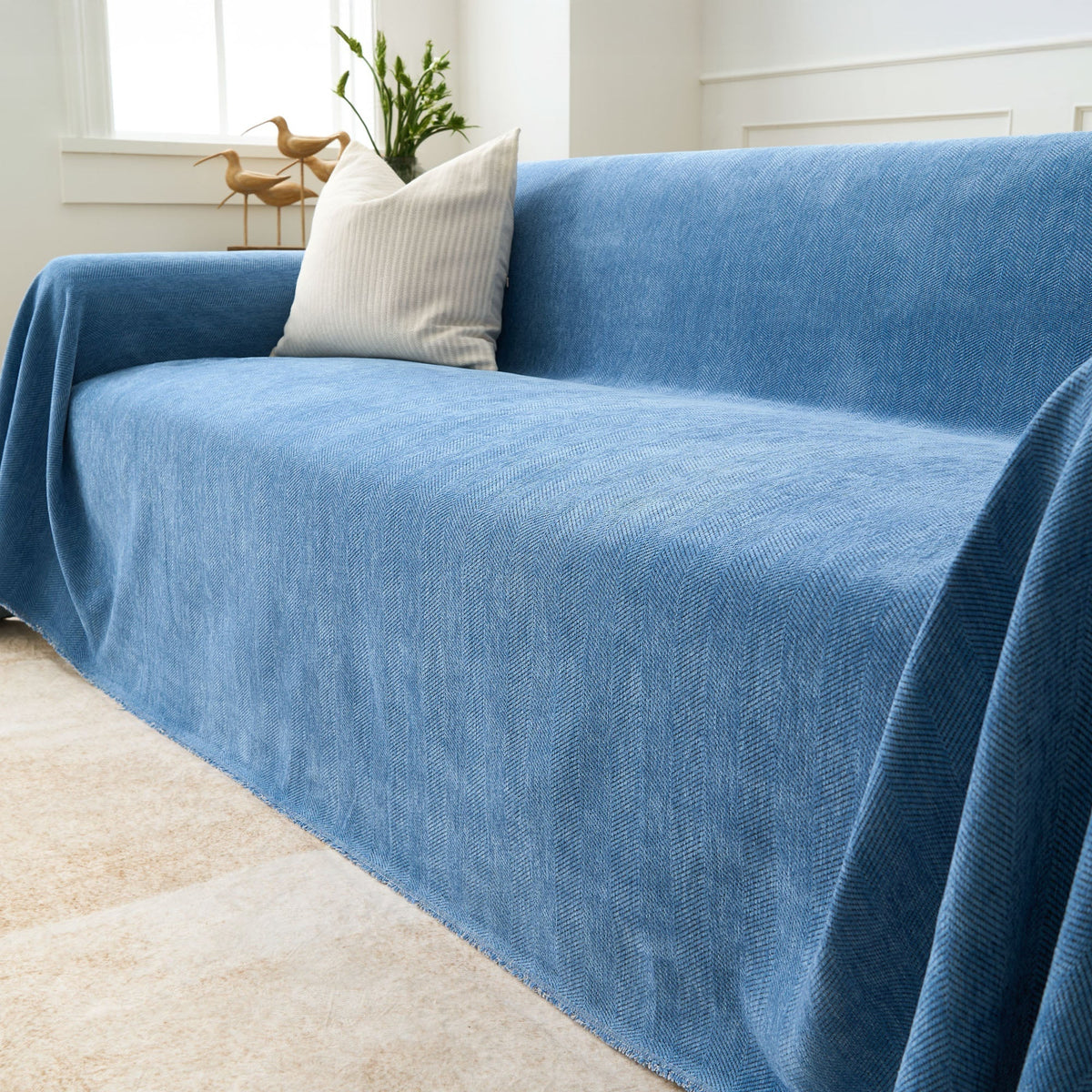 Sofa Cover Herringbone Water-Repellent Machine-Washable