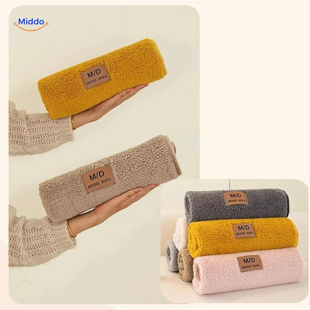 Sofa Cover Plush Faux Fur Non-Slip Backing Wipe-Clean Surface