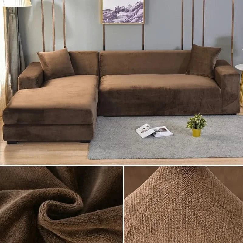 Sofa Cover Stretch Velvet Non-Slip Machine Washable