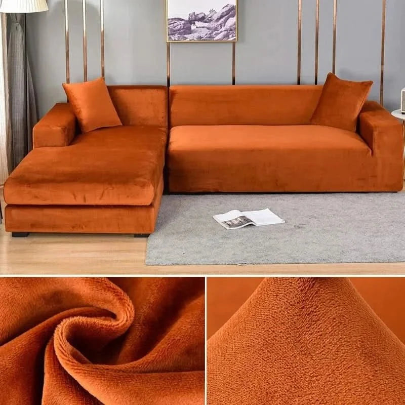 Sofa Cover Stretch Velvet Non-Slip Machine Washable