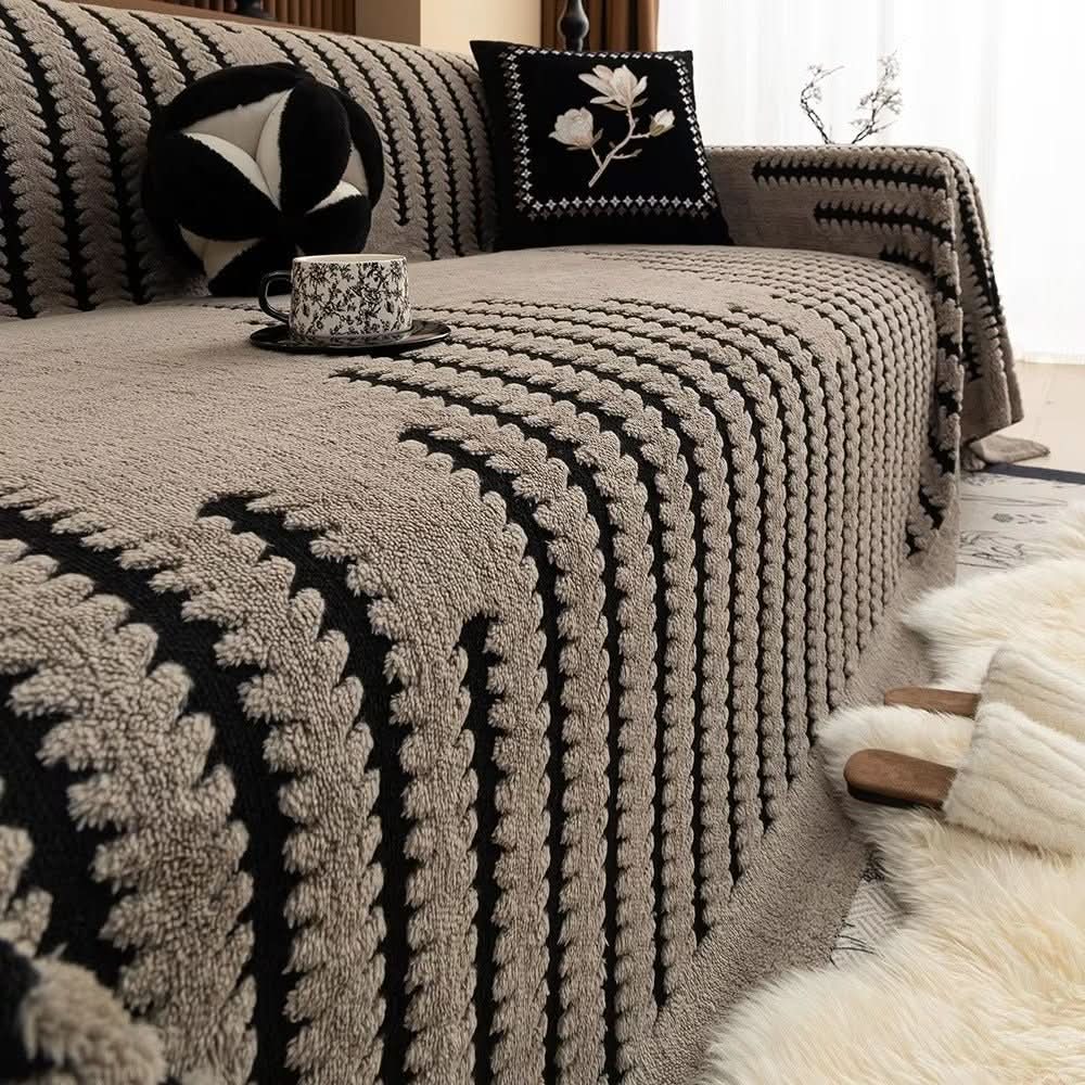 Sofa Throw Plush Quilted Non-Slip Backing Sofa Protection