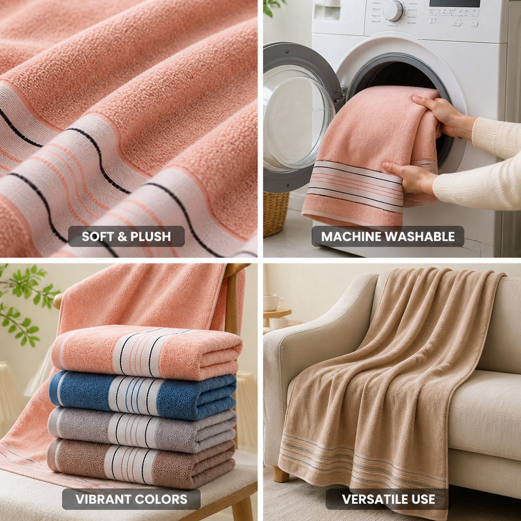 Soft Plush Nordic-Style Machine-Washable Throw Blanket