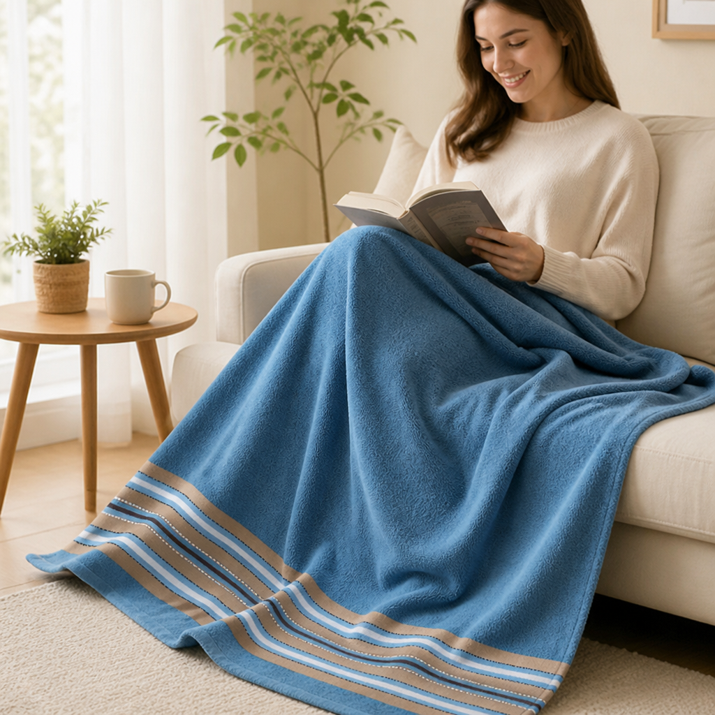 Soft Plush Nordic-Style Machine-Washable Throw Blanket
