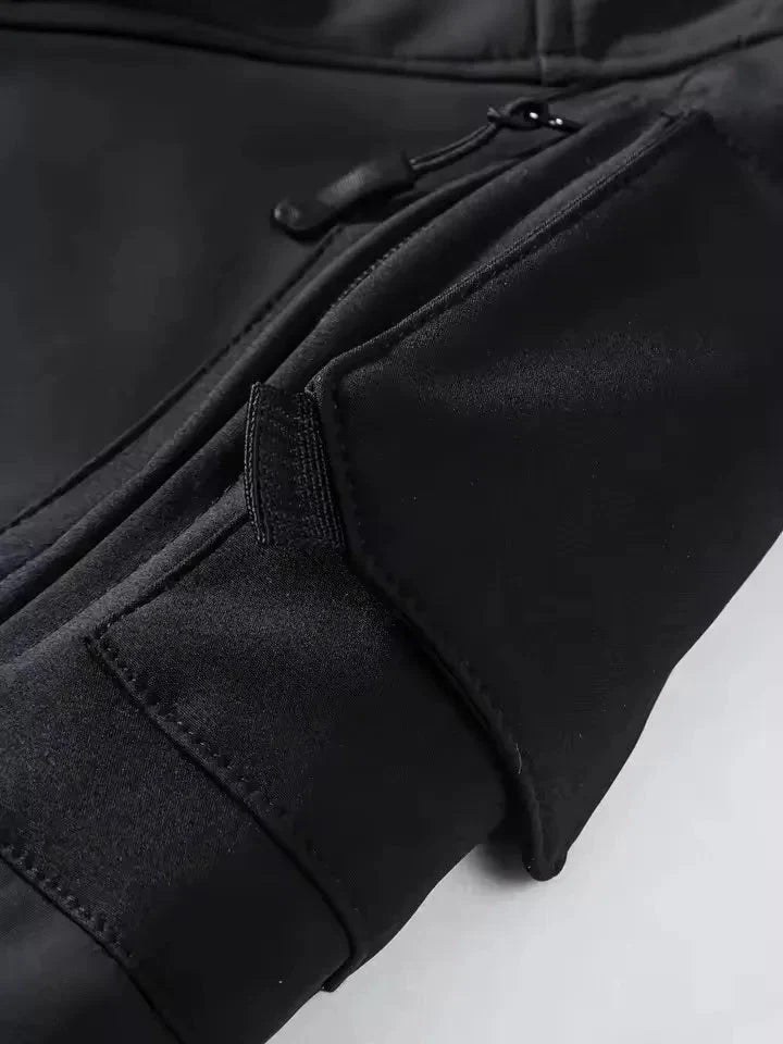 Softshell Jacket Waterproof Windproof Fleece-Lined Hooded