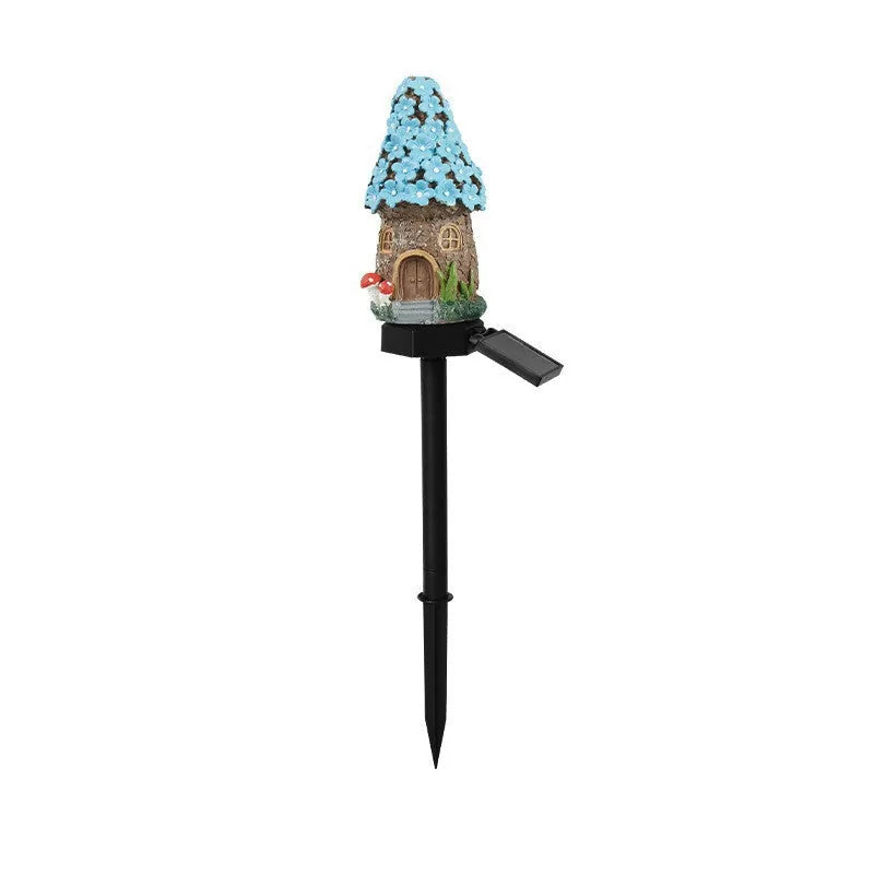 Solar Garden Light Mushroom Cottage Weatherproof