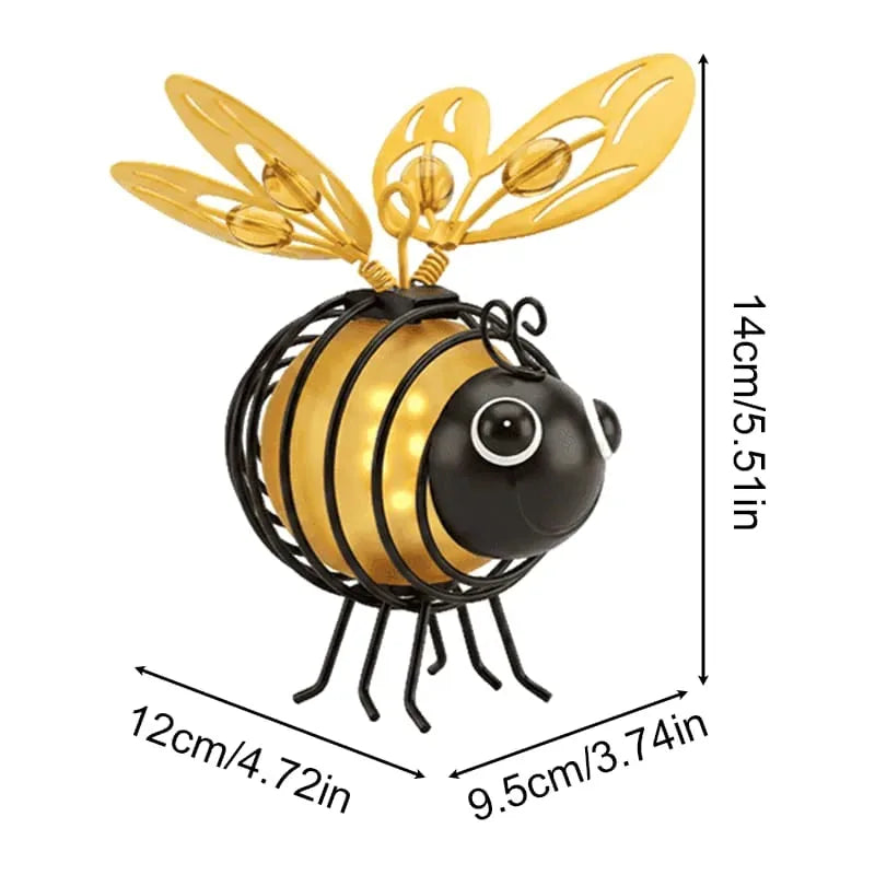 Solar Garden Lights Hanging Bee Design Set of 2