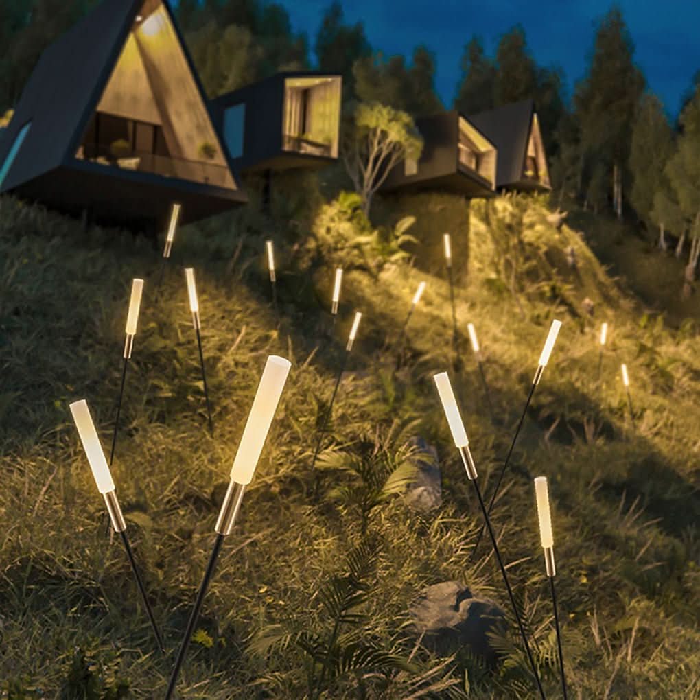 Solar Garden Lights Reed-Style Solar-Powered Weatherproof