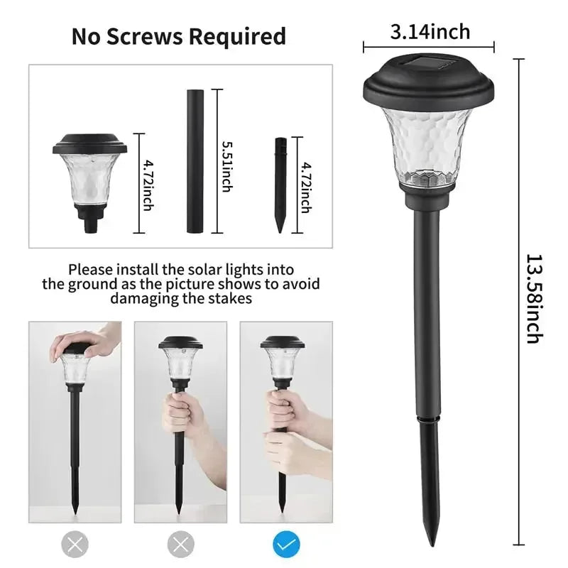 Solar Garden Lights Water-Drop Projection Solar-Powered IP65 Waterproof