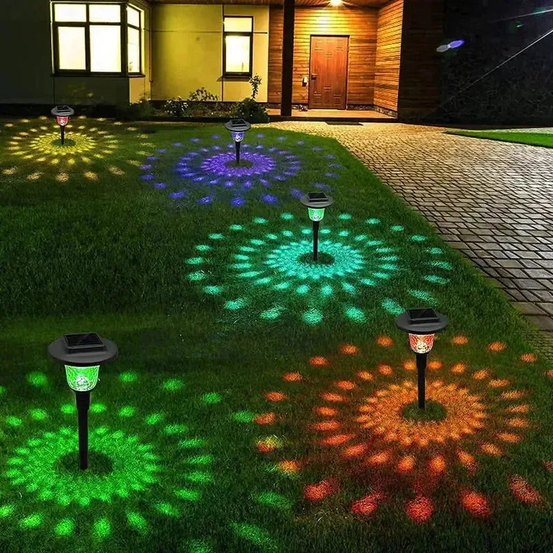 Solar Garden Lights Water-Drop Projection Solar-Powered IP65 Waterproof