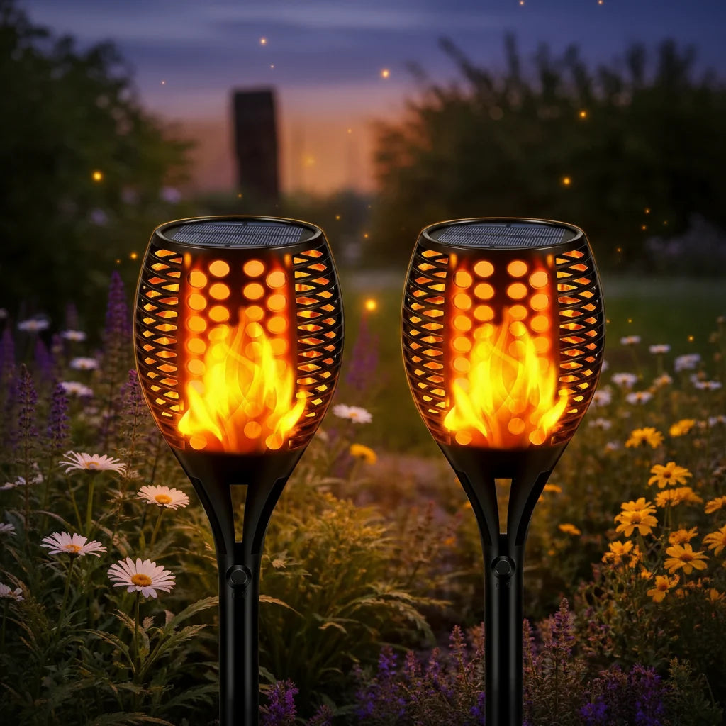 Solar Garden Torch Flickering Flame LED IP67