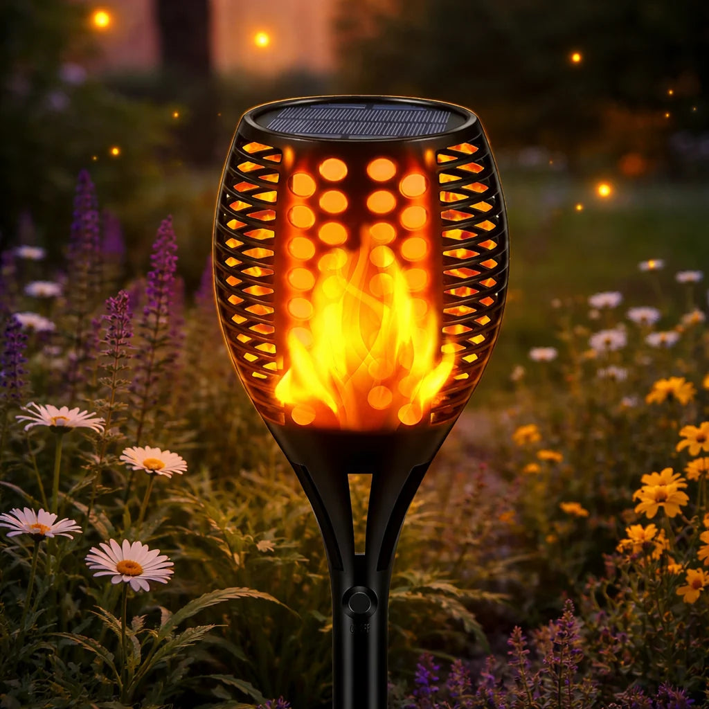 Solar Garden Torch Flickering Flame LED IP67