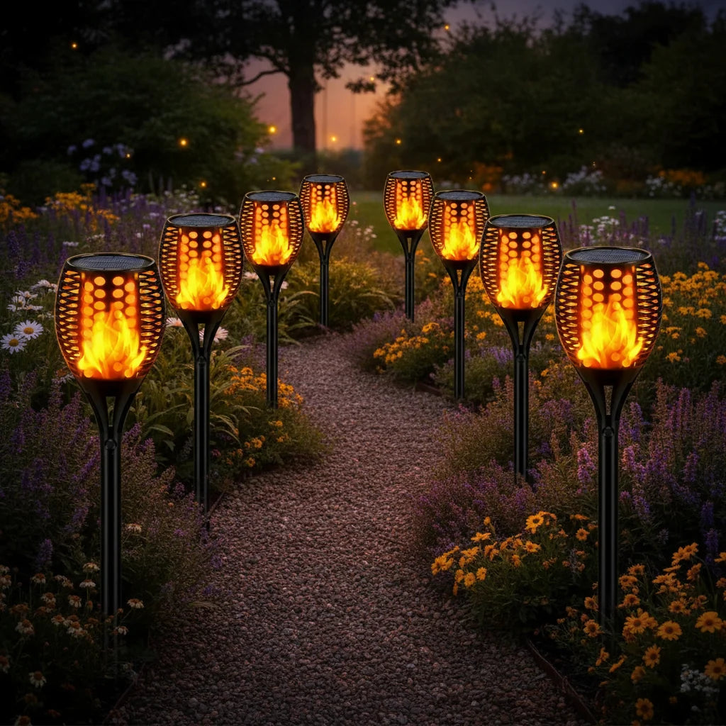 Solar Garden Torch Flickering Flame LED IP67