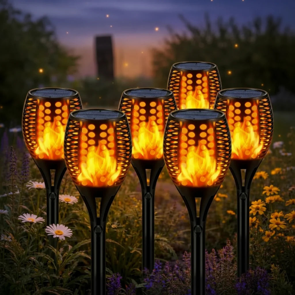 Solar Garden Torch Flickering Flame LED IP67