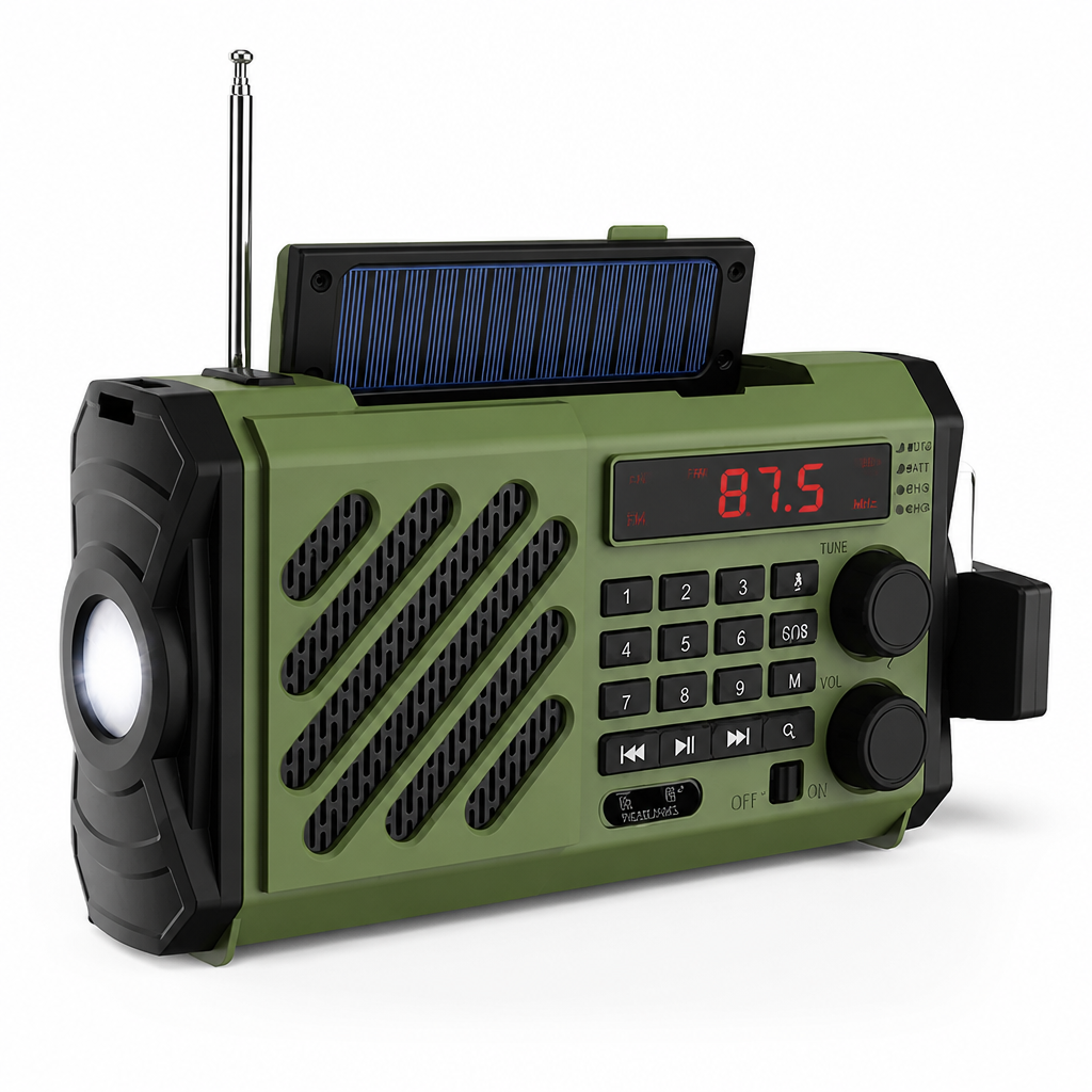 Solar & Hand-Crank Rechargeable Emergency Radio