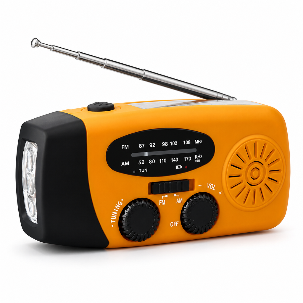 Solar & Hand-Crank Rechargeable Emergency Radio