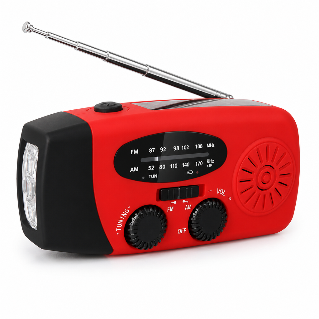 Solar & Hand-Crank Rechargeable Emergency Radio