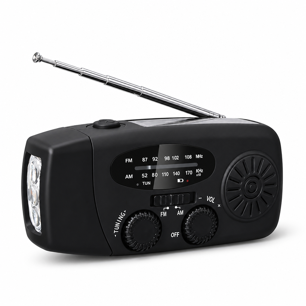 Solar & Hand-Crank Rechargeable Emergency Radio