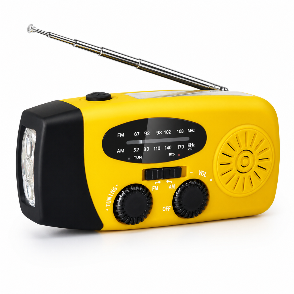 Solar & Hand-Crank Rechargeable Emergency Radio