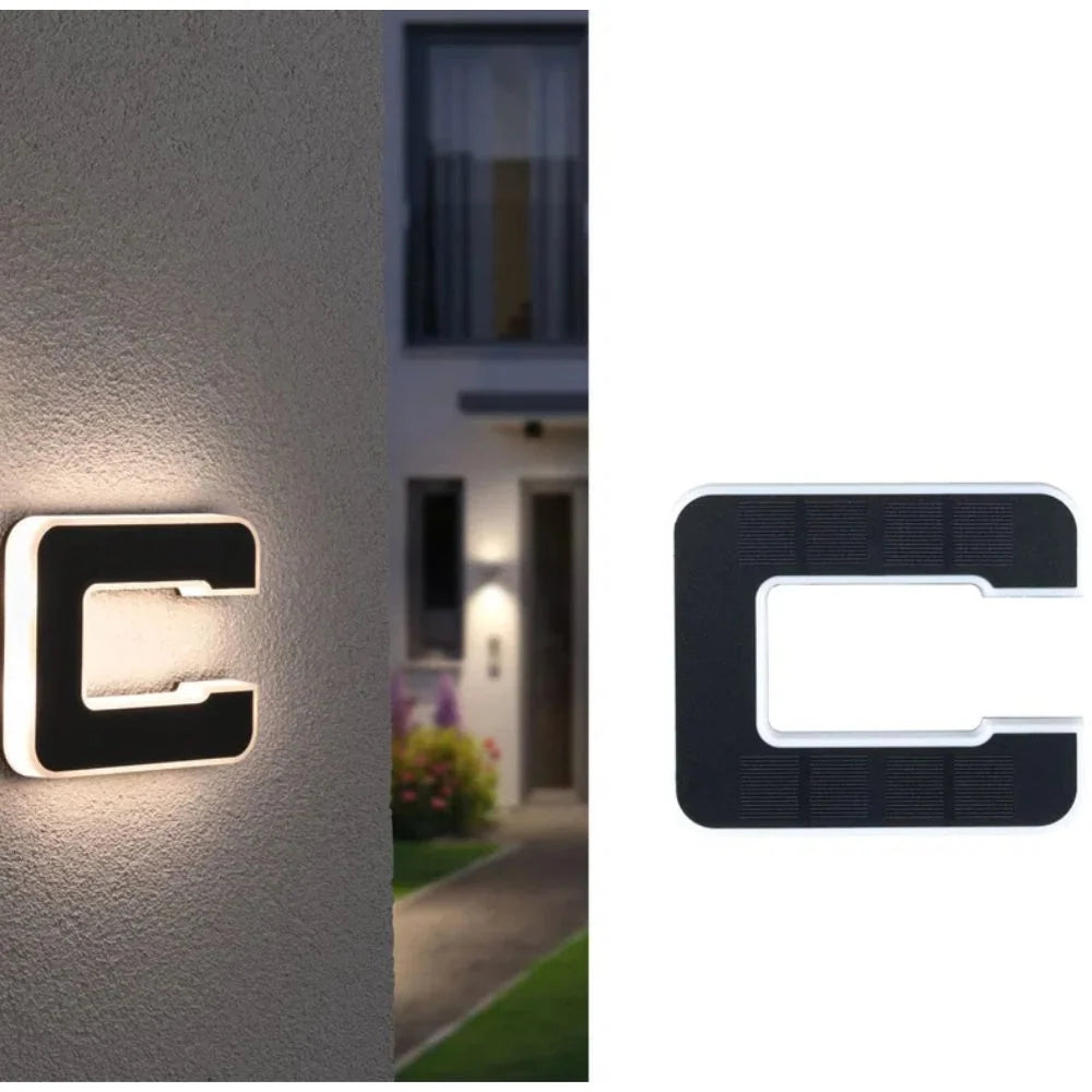 Solar House Number LED Light Automatic Dusk Sensor