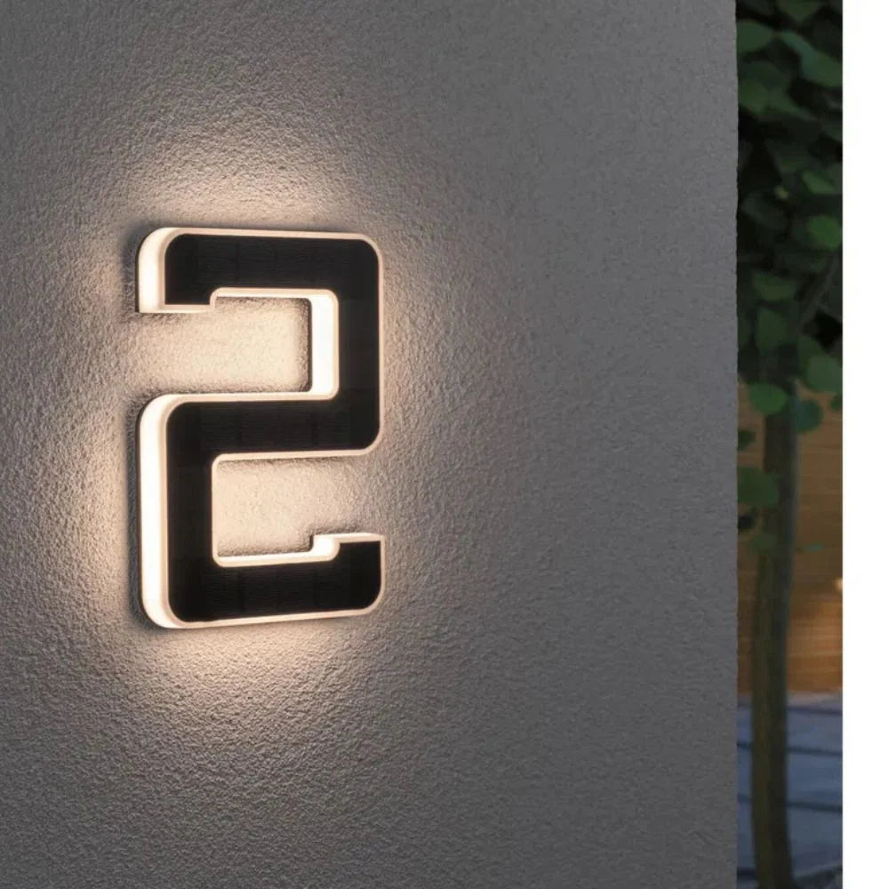 Solar House Number LED Light Automatic Dusk Sensor