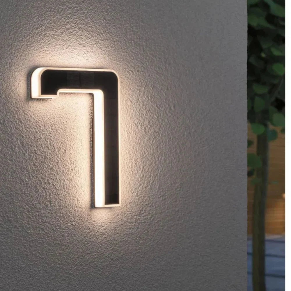 Solar House Number LED Light Automatic Dusk Sensor