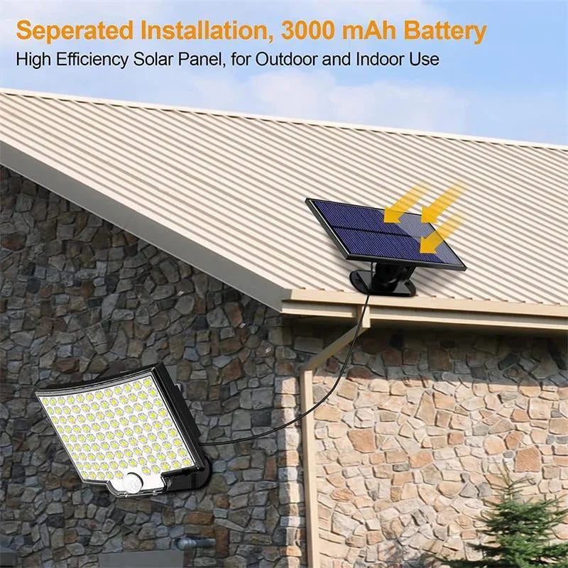 Solar Motion Sensor Light 106 LED IP65 Cordless Installation