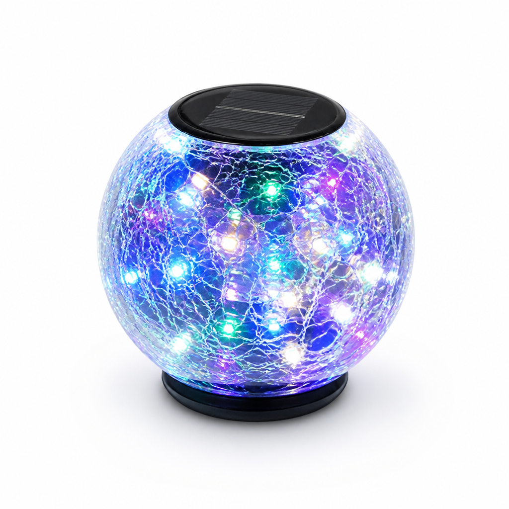 Solar-Powered Automatic Broken-Glass Garden Lamp (IP55 Waterproof)