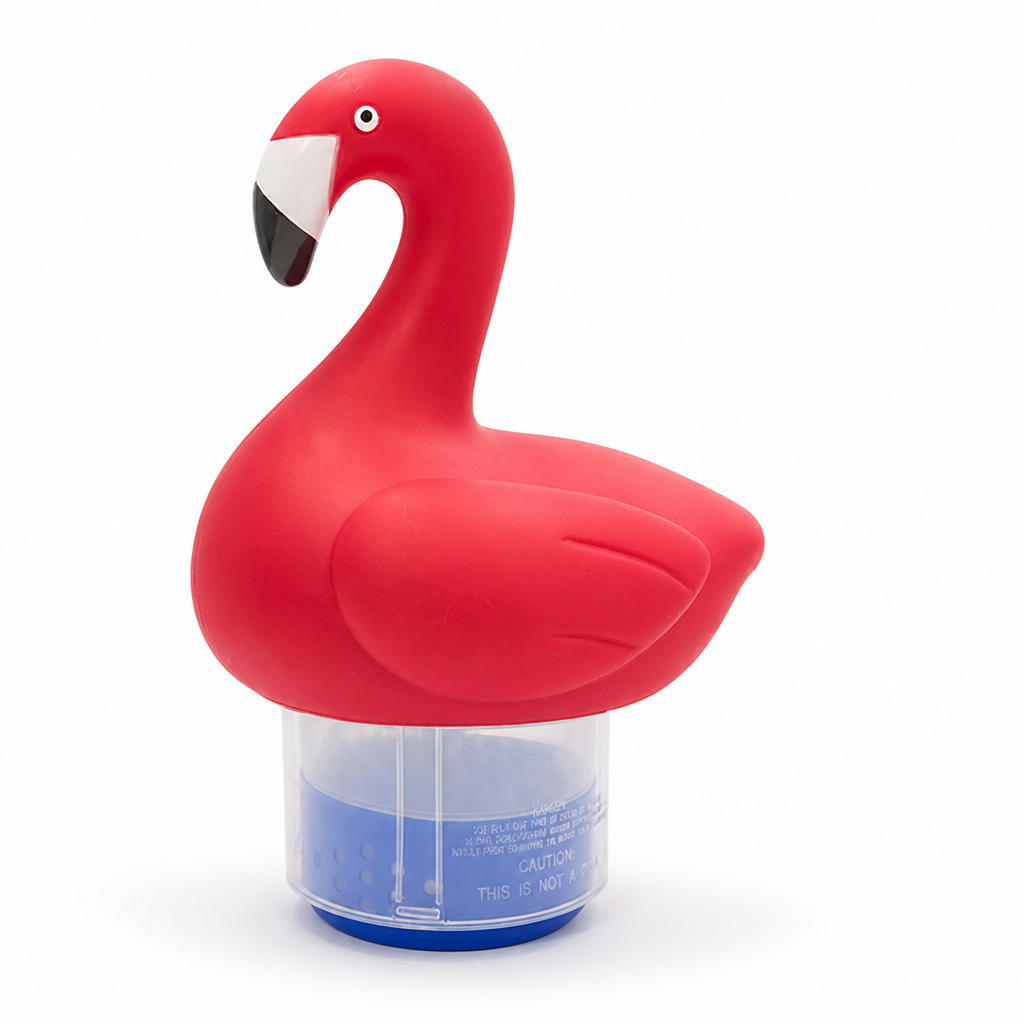 Solar-Powered Flamingo Chlorine Floater