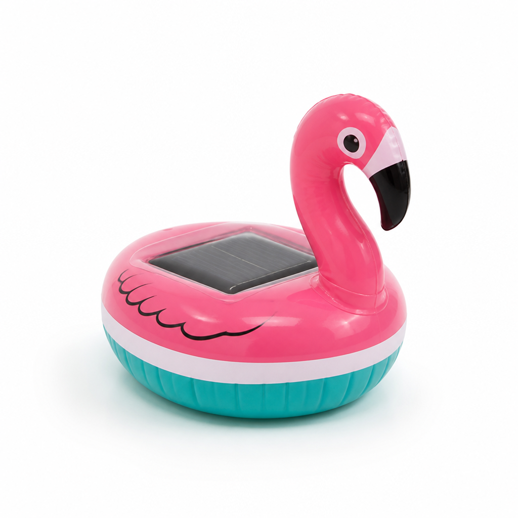 Solar-Powered Flamingo Chlorine Floater