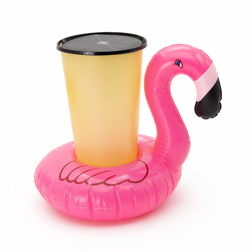 Solar-Powered Flamingo Chlorine Floater