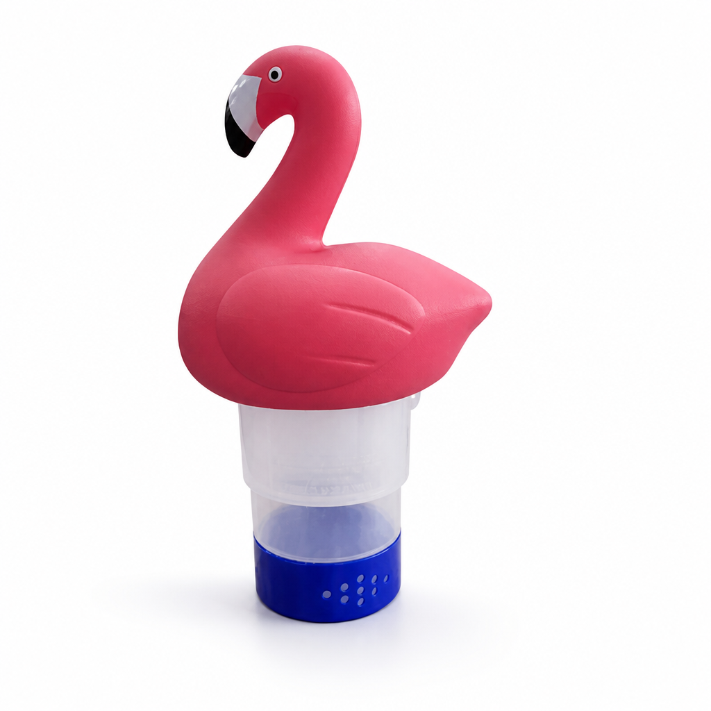 Solar-Powered Flamingo Chlorine Floater