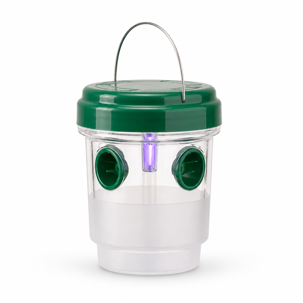 Solar-Powered LED Double-Entry Reusable Wasp Trap