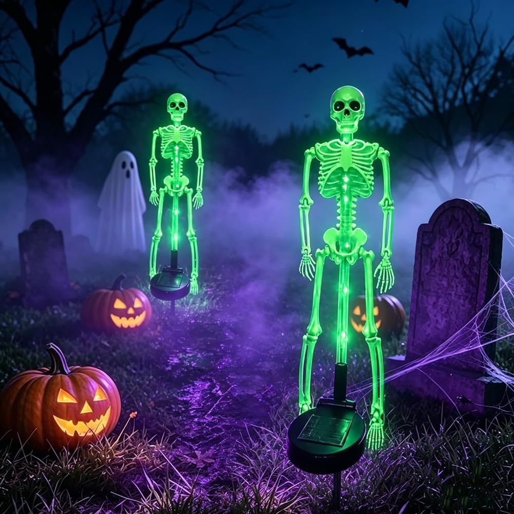 Solar Stake Lights Skeleton Set of 2