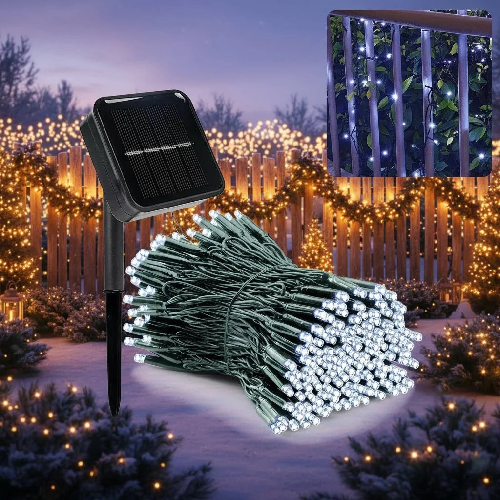 Solar String Lights 8 Modes Weather-Resistant IP65 Sealed