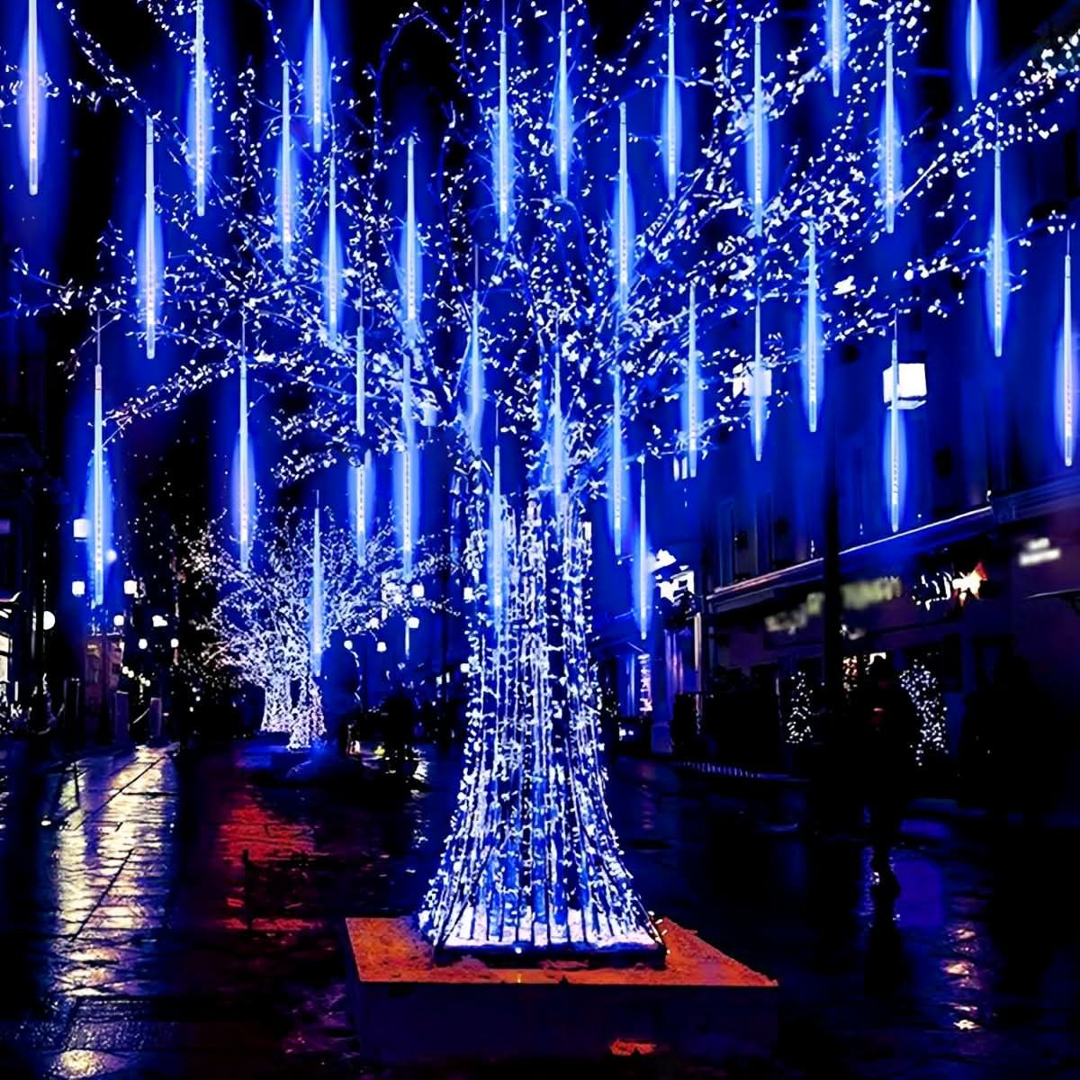 Solar Tree String Lights Solar-Powered Meteor Effect IP65 Waterproof