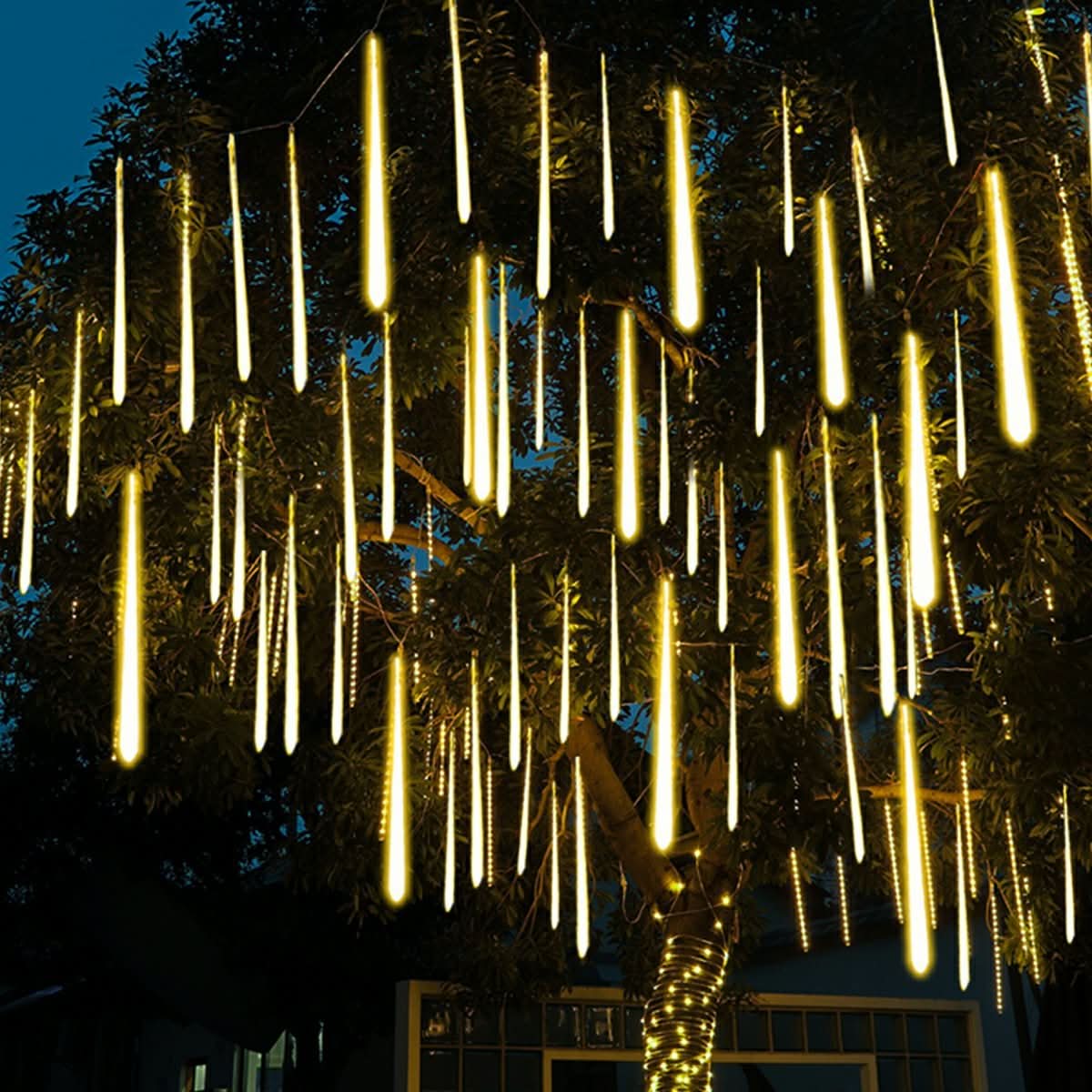 Solar Tree String Lights Solar-Powered Meteor Effect IP65 Waterproof