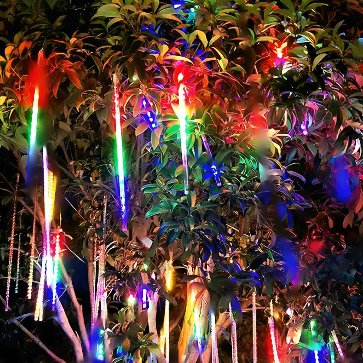 Solar Tree String Lights Solar-Powered Meteor Effect IP65 Waterproof