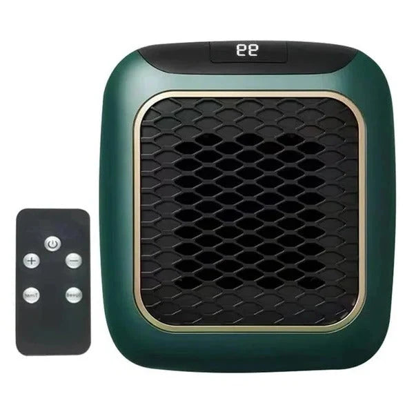 Space Heater Plug-In Ceramic 800W Adjustable Thermostat 12-Hour Timer