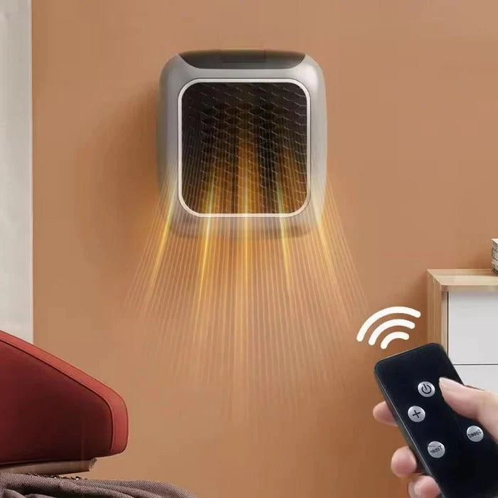 Space Heater Plug-In Ceramic 800W Adjustable Thermostat 12-Hour Timer