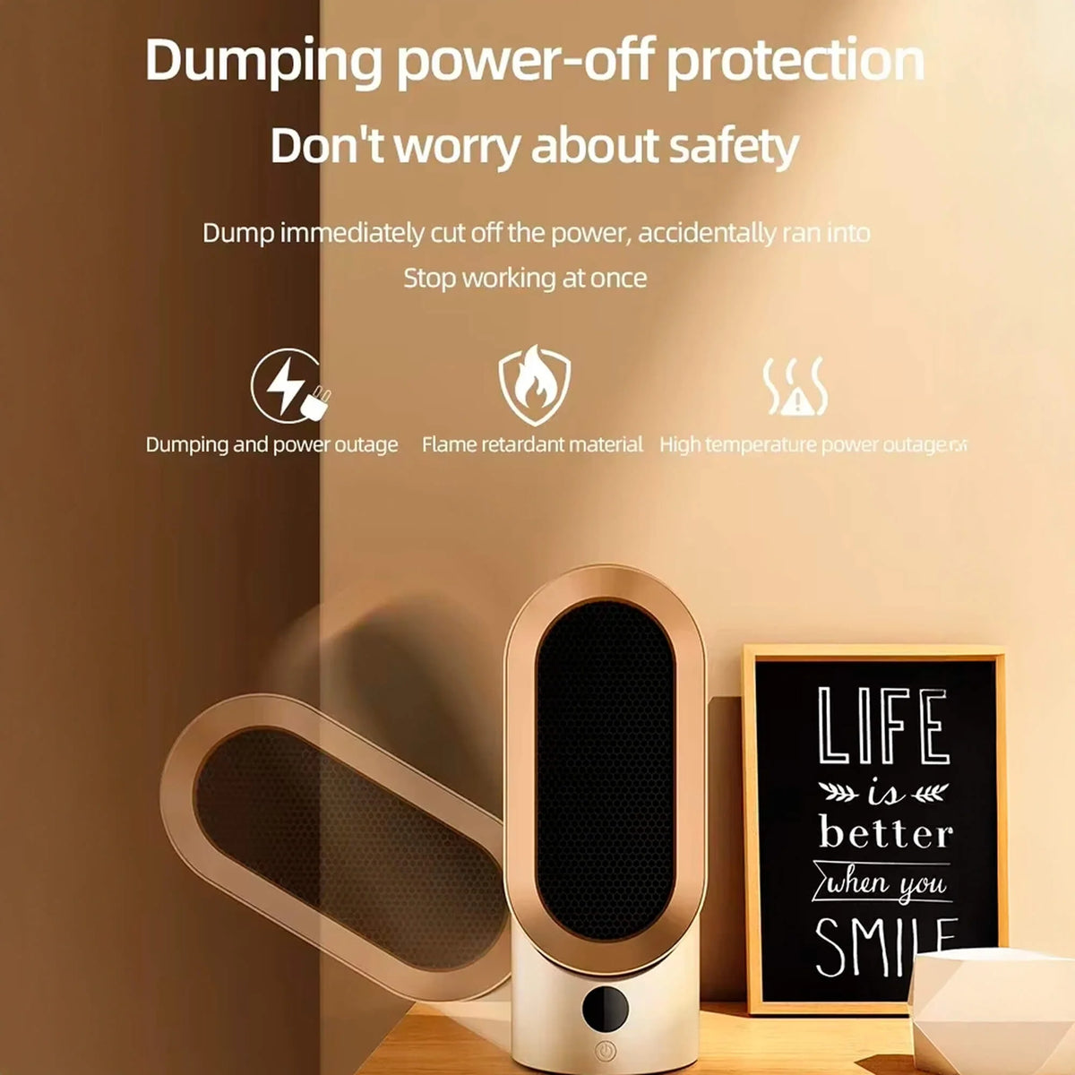 Space Heater Portable Quiet With Overheat Protection