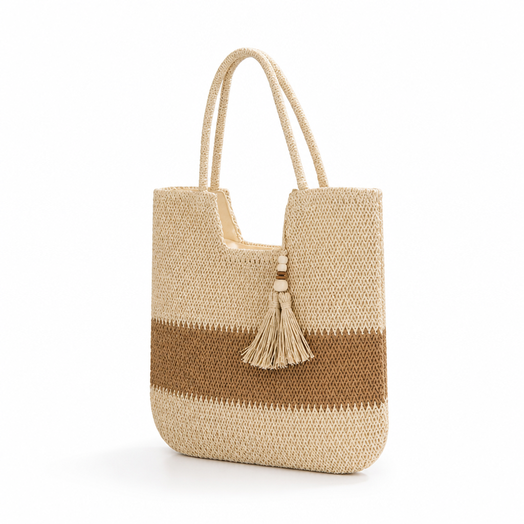 Spacious Durable Tassel Tote