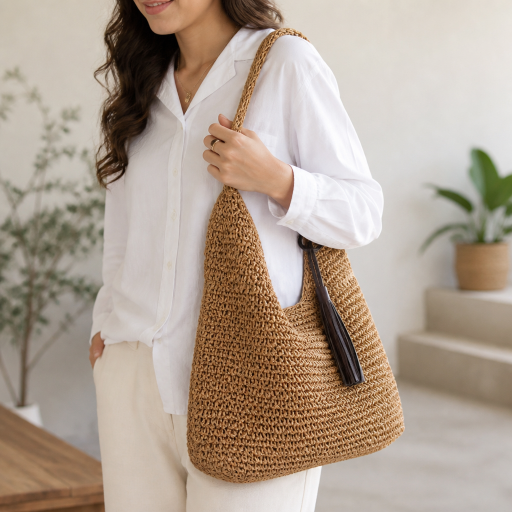 Spacious Eco-Friendly Cotton Handbag (Adjustable Strap)