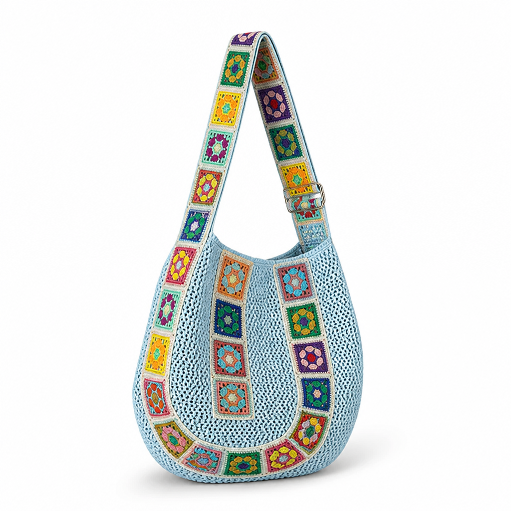 Spacious Eco-Friendly Crochet Sling Bag (Adjustable Strap)