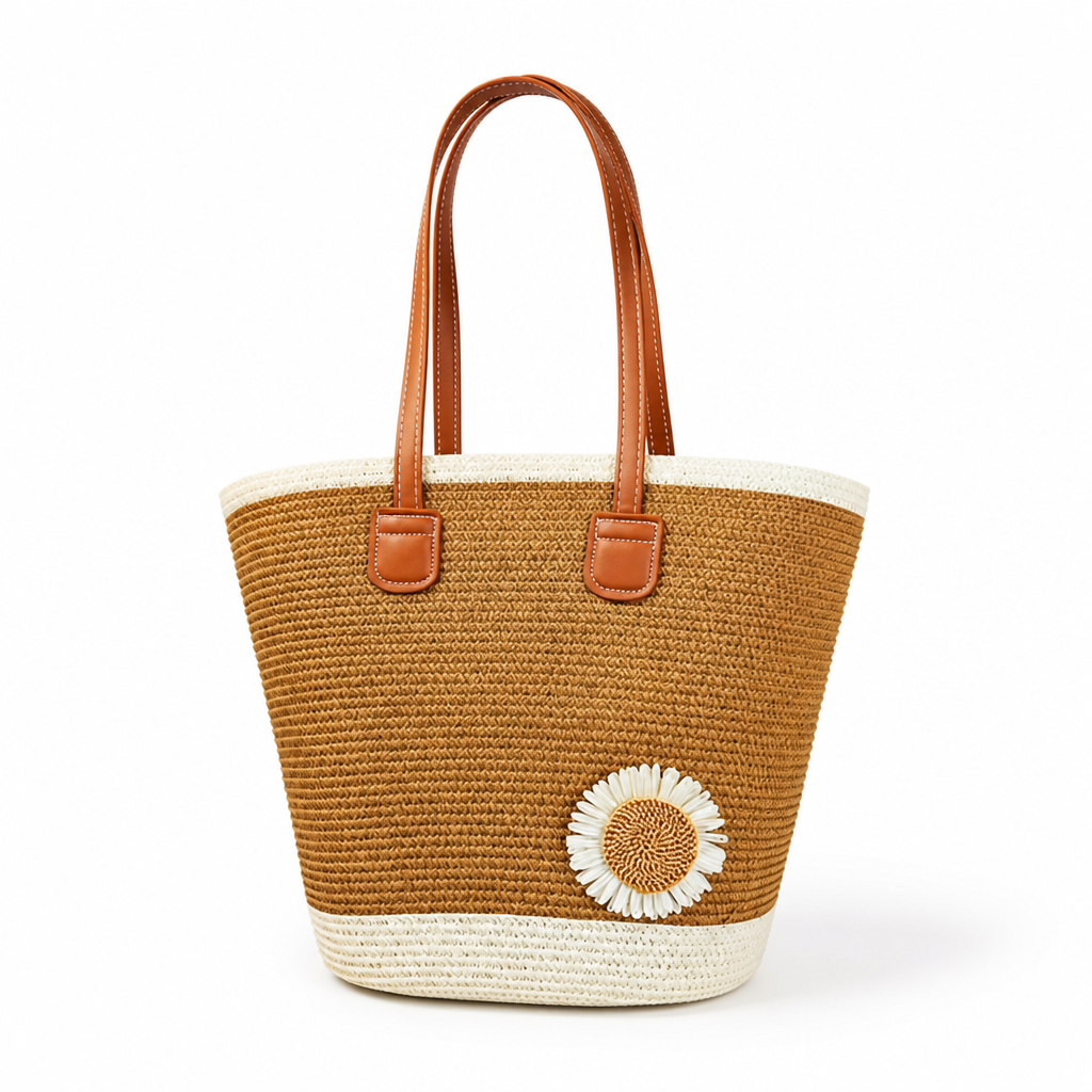 Spacious Eco-Friendly Floral Beach Bag