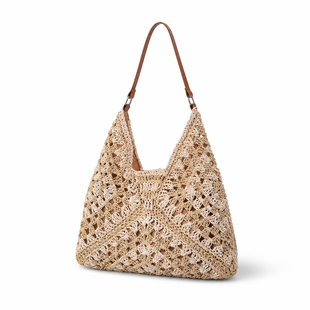 Spacious Handcrafted Macrame Hobo Bag