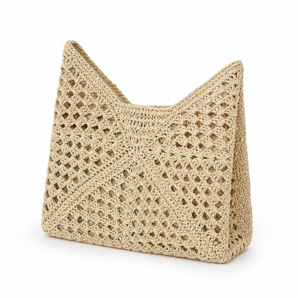 Spacious Handcrafted Macrame Hobo Bag