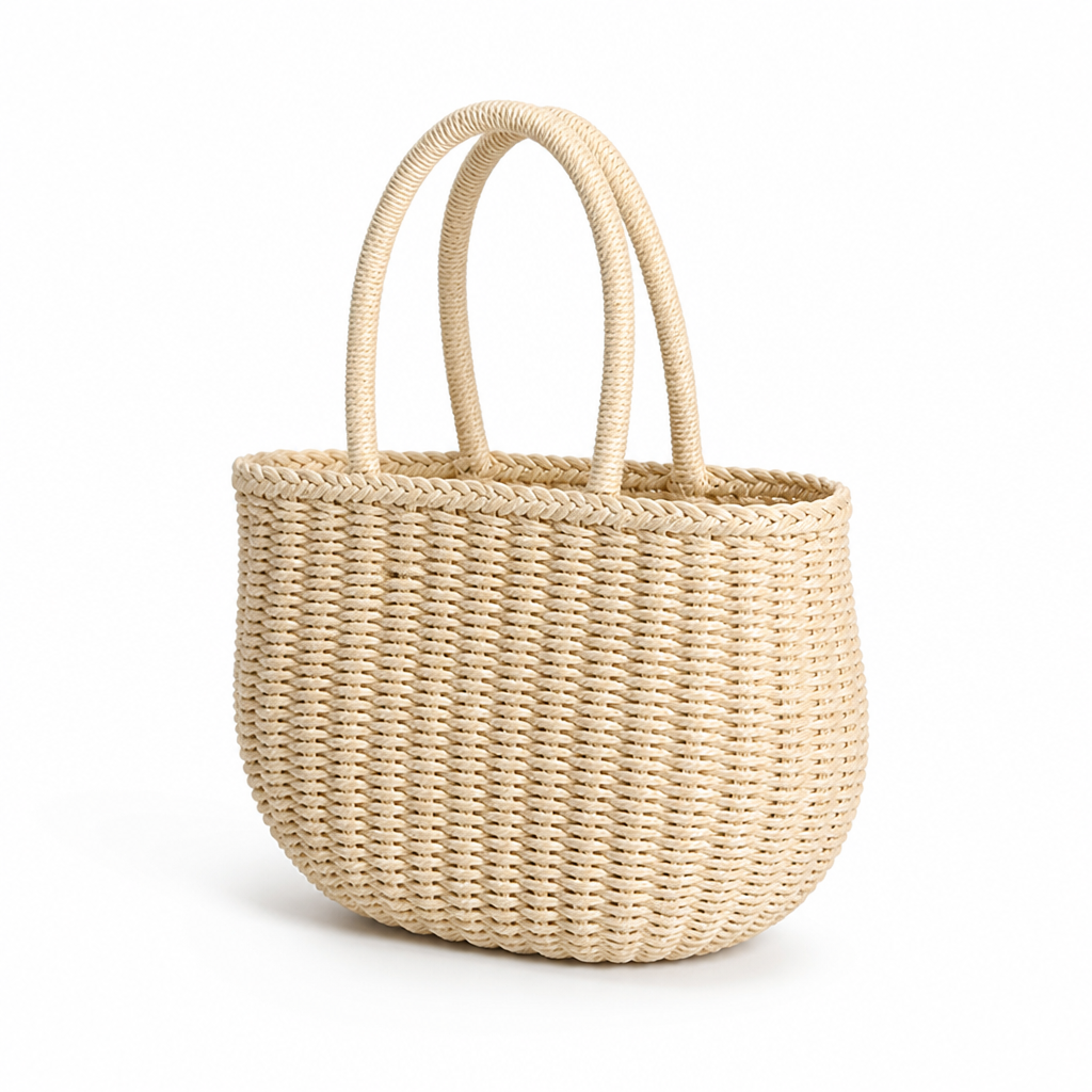 Spacious Handwoven Natural Wicker Tote
